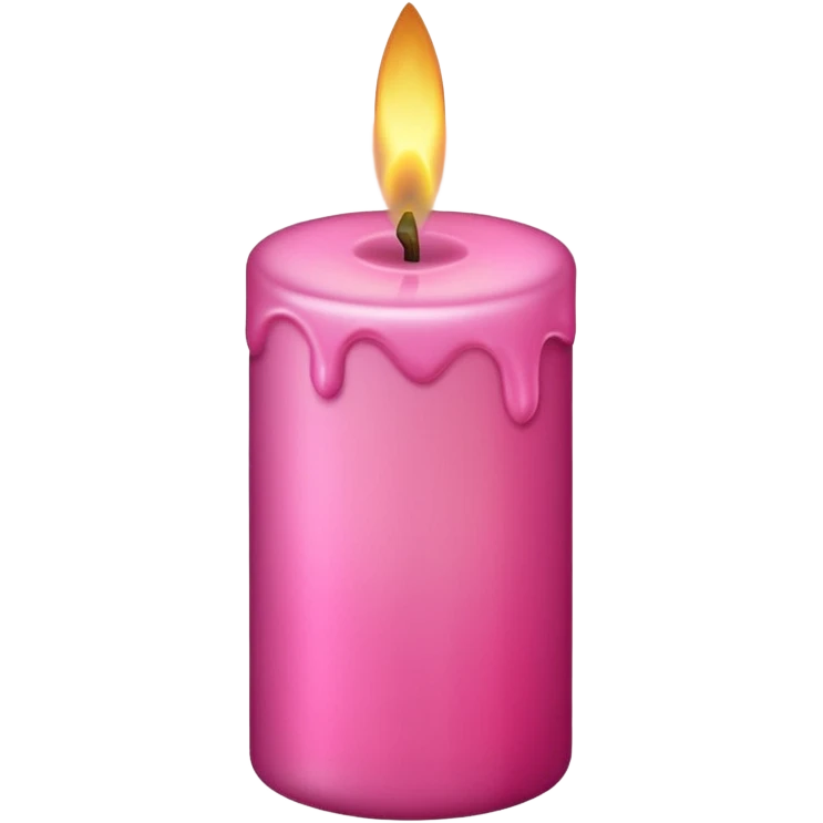 pink with goldtones candle emoji