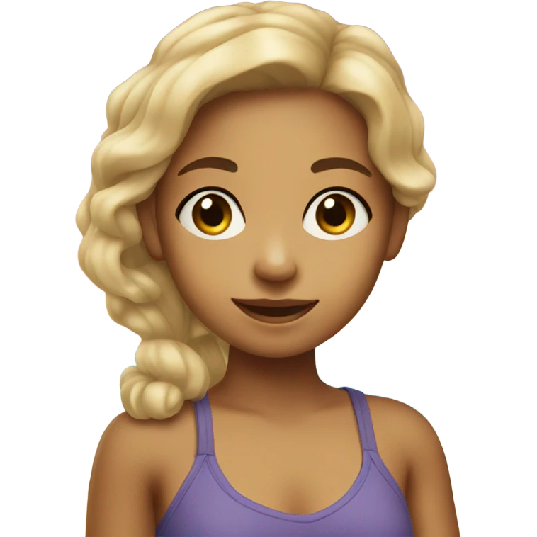 a kid girl on the beach, light skin emoji