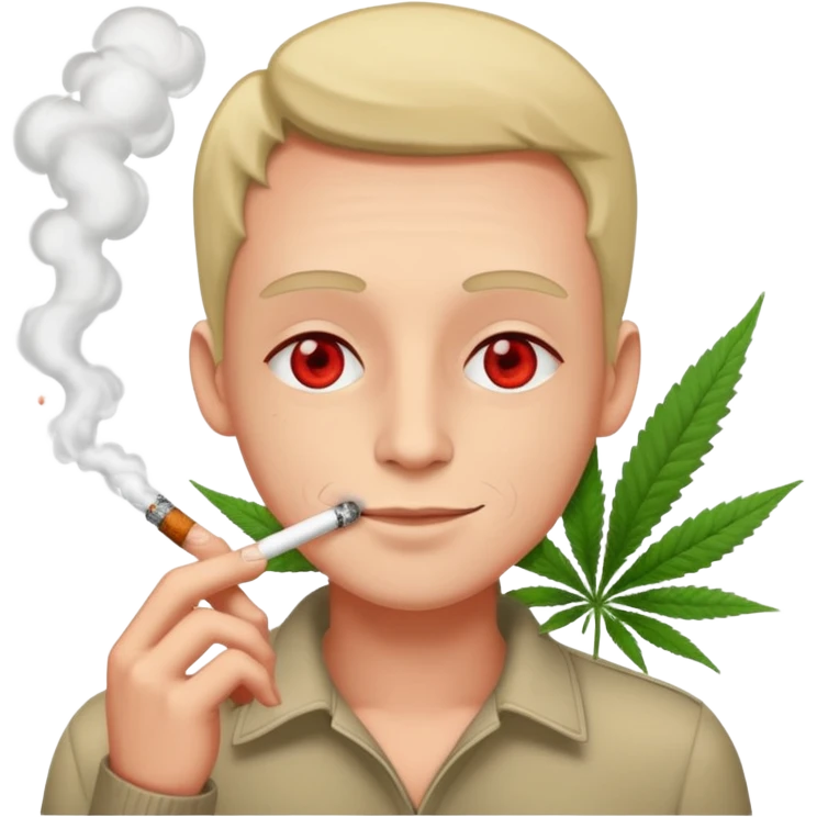 smoking marijuana emoji