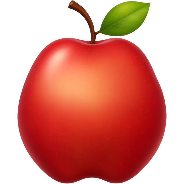 Bosc pear shaped like an apple emoji