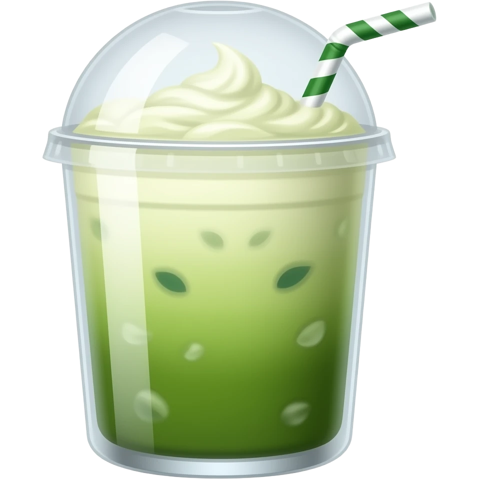 Iced matcha latte emoji
