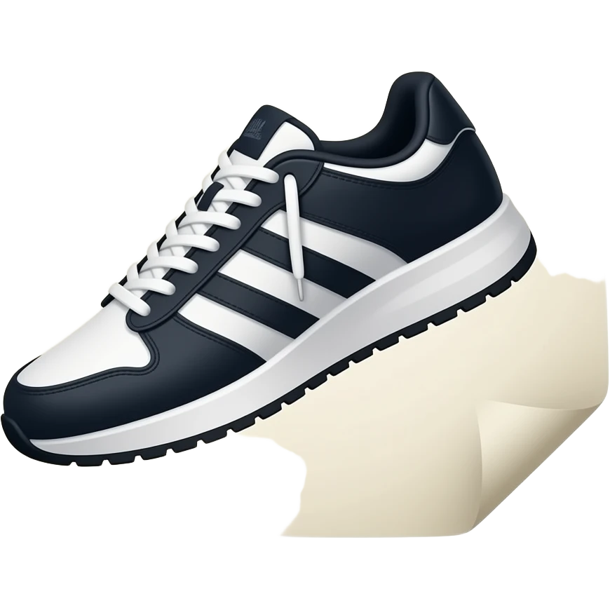 sneaker on a piece of paper emoji