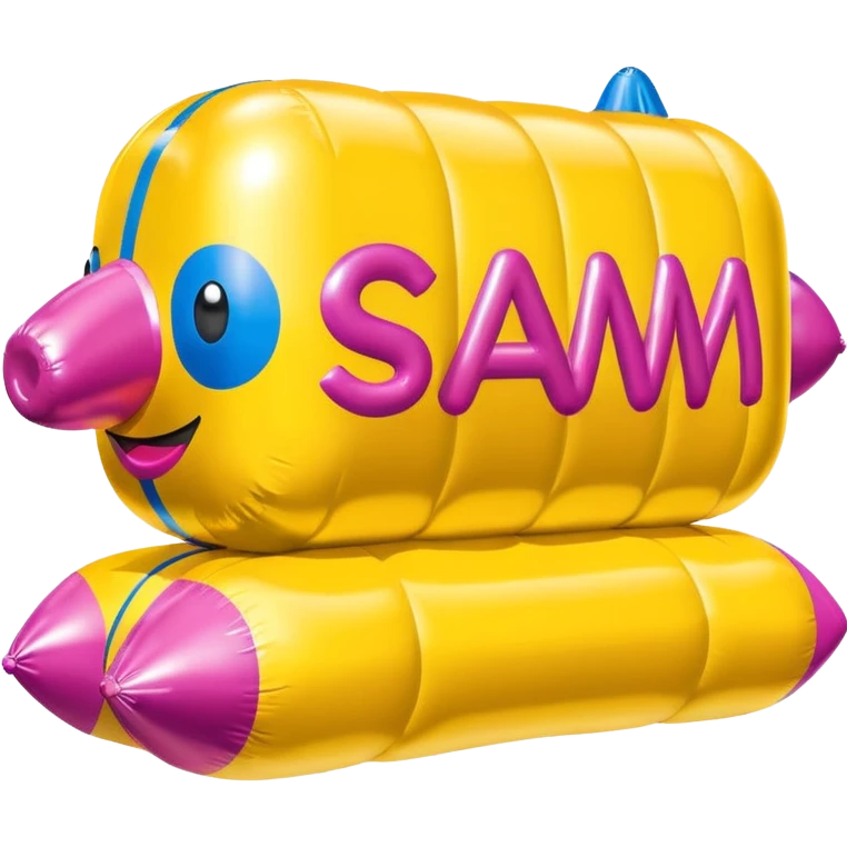   jeff koons style inflatable abstract art SPAM sculpture  emoji