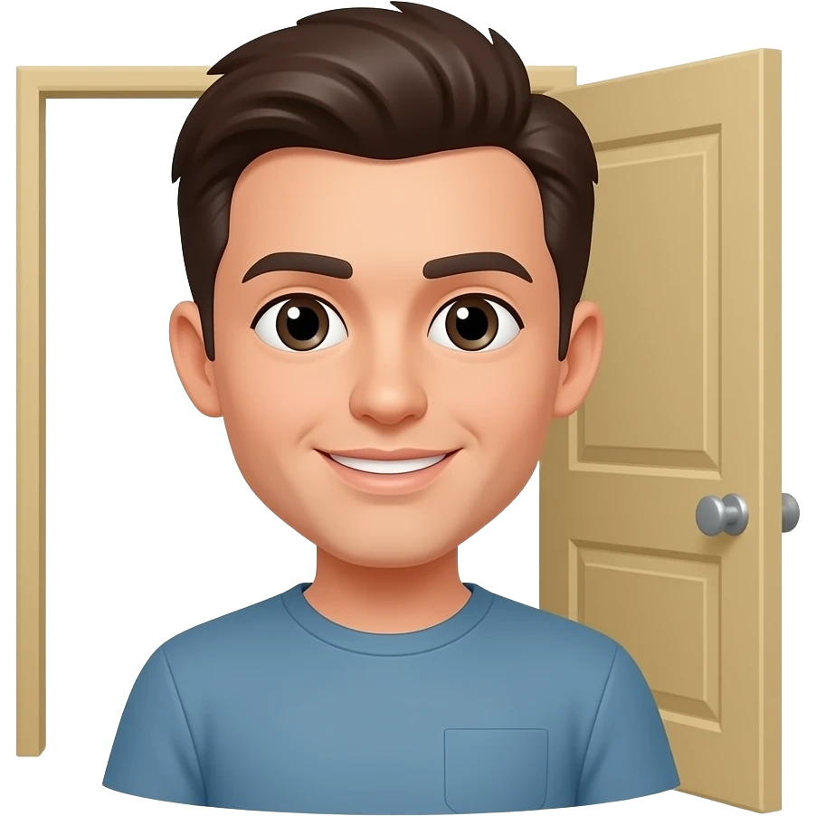 Quelquin qui est entrene de rentrer dans sont chambre seul emoji