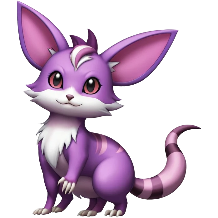 Shiny Furret-Espeon-Noibat-Noivern-Hybrid (Full body) emoji