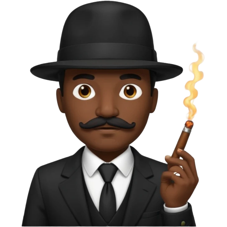 Mobster in Black Suit – Black shirt, black hat, mustache.



 emoji
