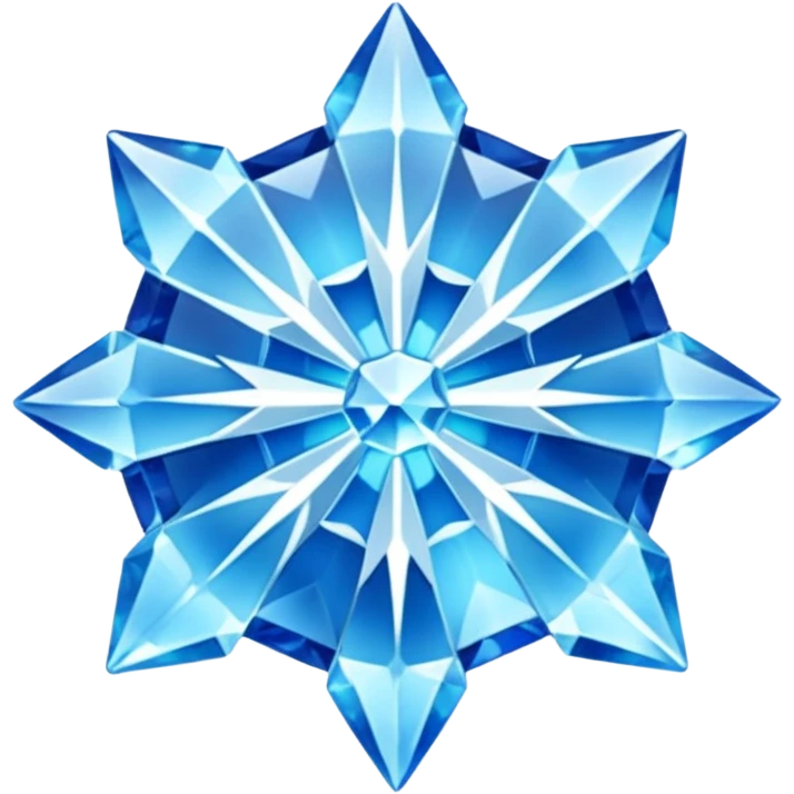 Blue Gem with an Ice Flake Inside emoji