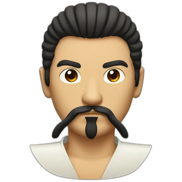 big mustache samurai emoji