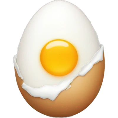 Half a boiled egg emoji