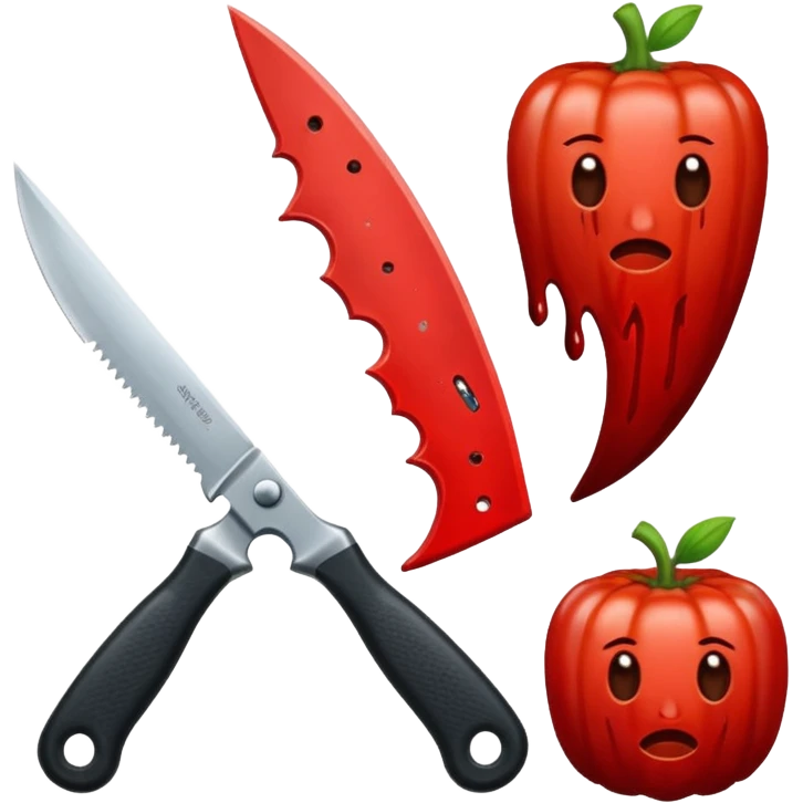 Emotionen mit Messer emoji