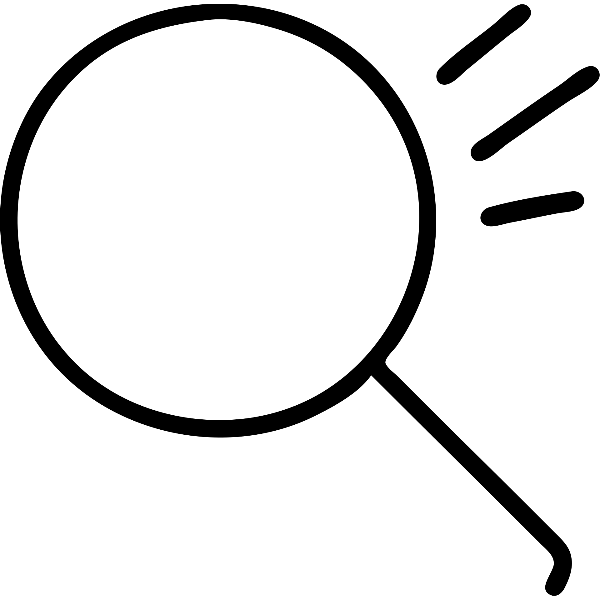 A simple magnifying glass with search lines emoji