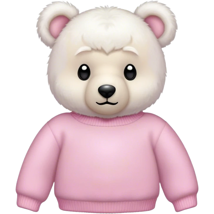 白色泰迪穿粉色毛衣 emoji