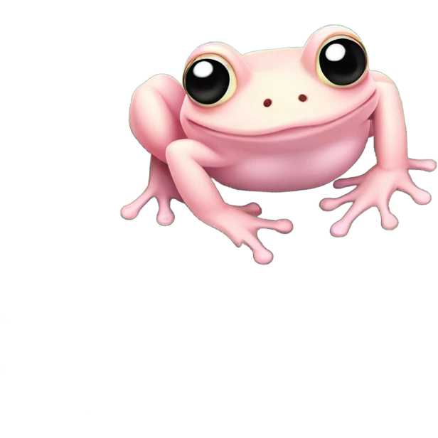 Cute light pink frog emoji