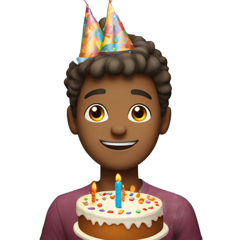 A handsome boy birthday  emoji