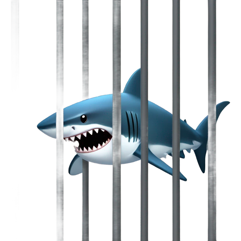 Shark in prison emoji