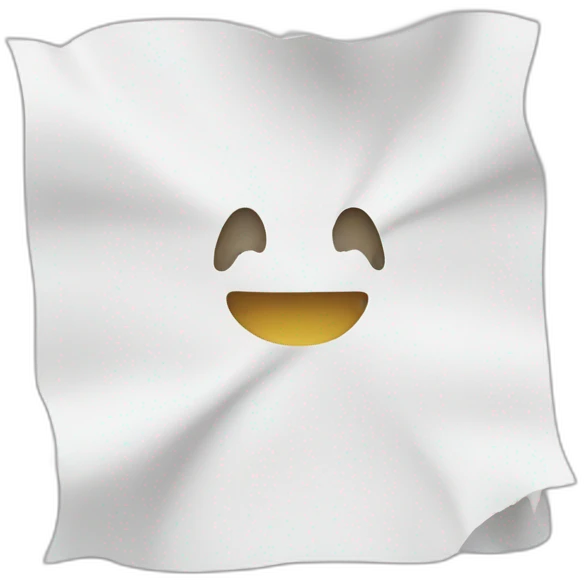 single sheet of simple blanc tissue emoji