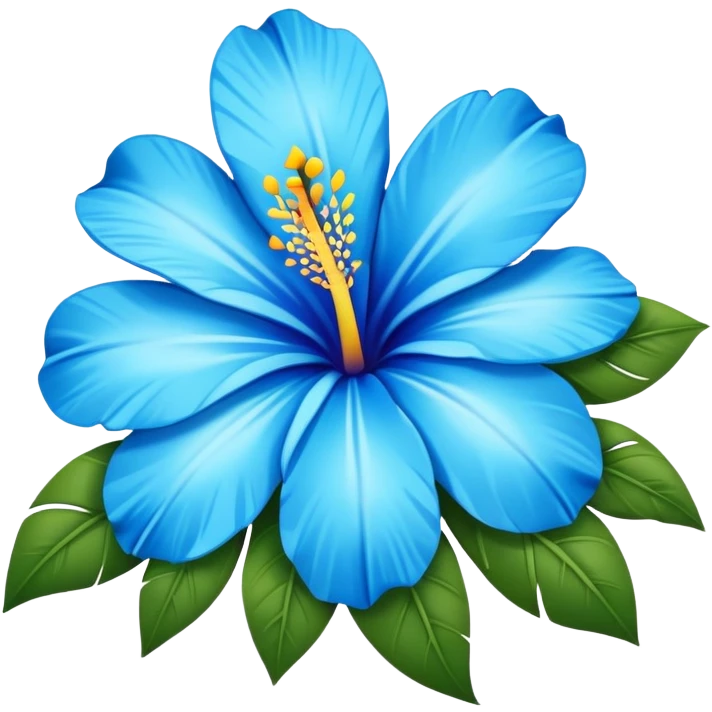 Blue hawaiana Flower emoji