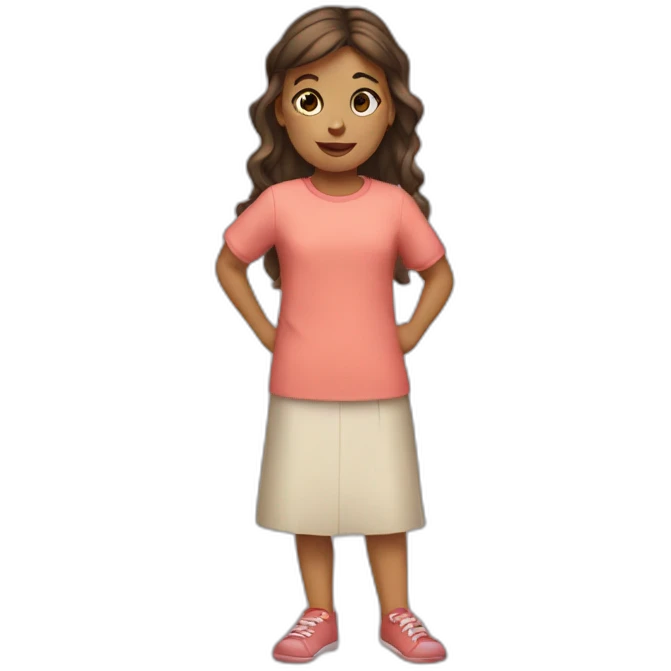 Girl saw emoji
