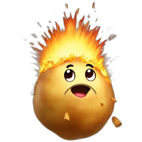 Exploding potato emoji