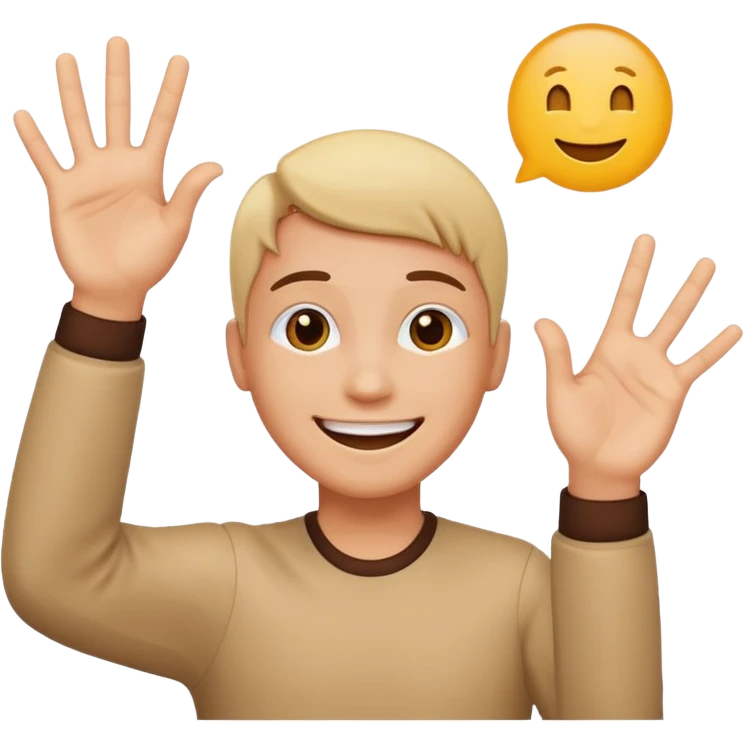 iphone emoji smiling person raising 🤌 to the person on both hands emoji