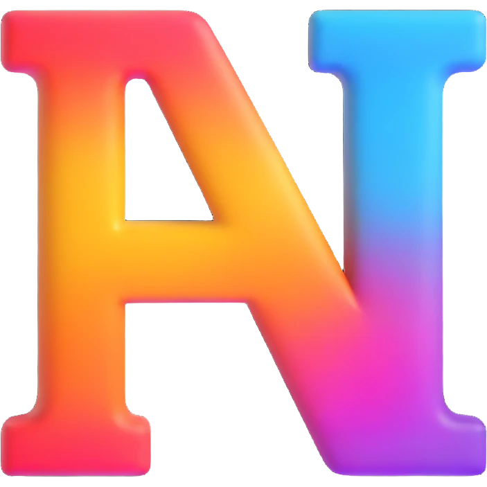 the letters ZDM as colorful gradient 3D text emoji emoji