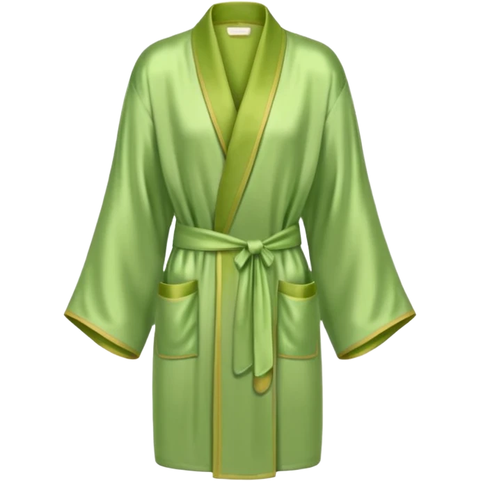 Green pistachio silk robe emoji