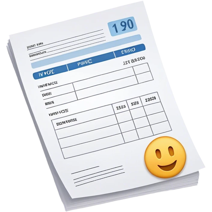 invoice paper emoji