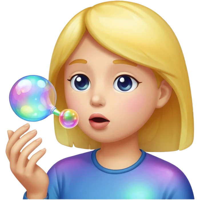 Blowing bubble emoji