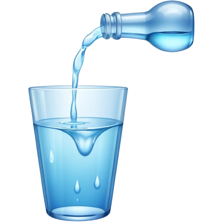 Water pouring from glass emoji