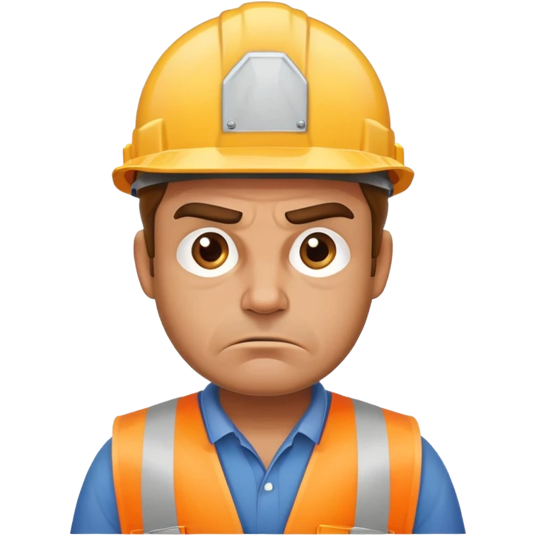 grumpy construction worker emoji
