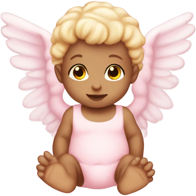 Soft pink cherub baby emoji