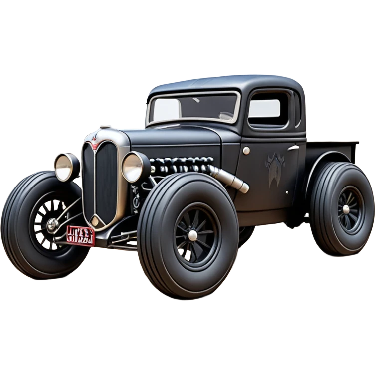 1:10 off-road lcg short wheelbase jumping Basher CatWoman’s 1934 blackened tarnished Darth Vader hotrod ford jaguar rc pickup (extra wide low profile rock climbing tires without fenders) emoji
