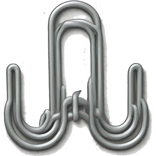  e-shaped paper clip emoji
