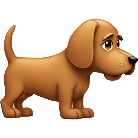 Dog pooping emoji
