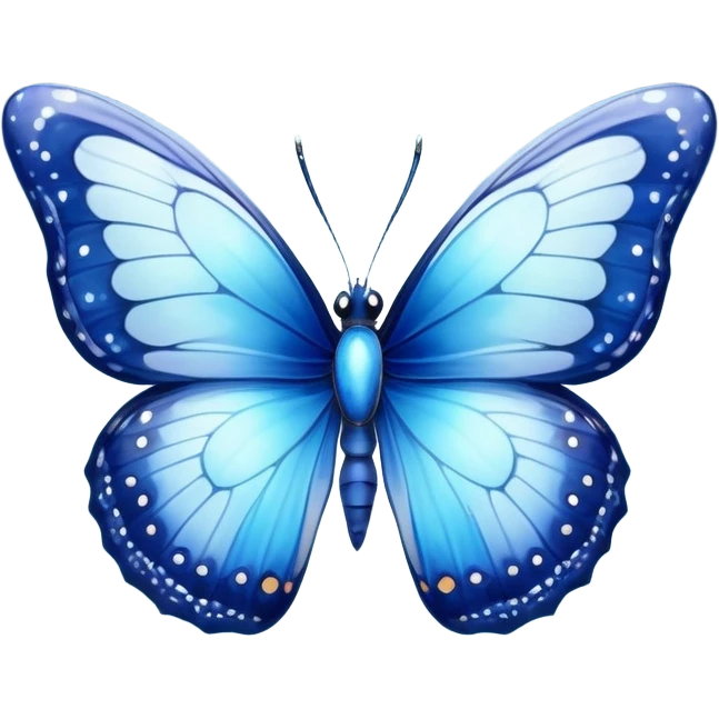 Cinematic Realistic Cute Blue Butterfly Portrait Emoji, Head tilted playfully and inquisitively, featuring beautifully patterned sapphire wings with intricate venation and a charming, petite body with round, sparkling eyes full of gentle curiosity, rendered with lifelike detail and warm natural highlights, high shine, affectionate and spirited, styled with a touch of whimsical garden magic, soft glowing outline, capturing the essence of a mischievous yet lovable blue butterfly that seems ready to flutter playfully into your arms! emoji
