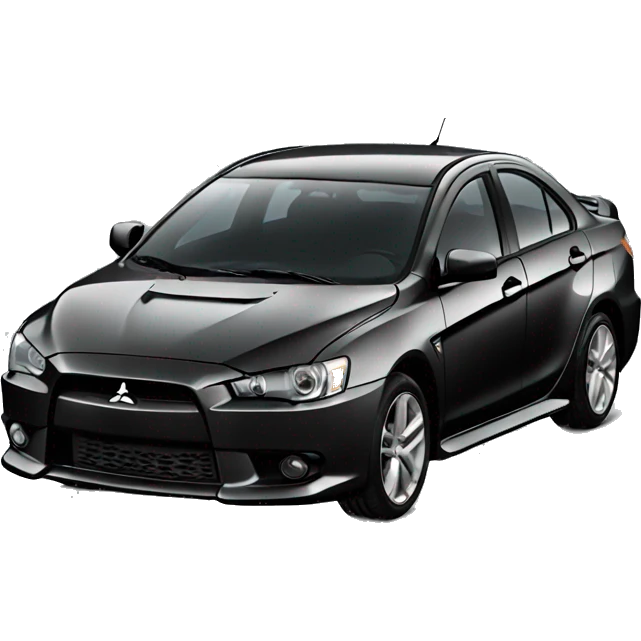 Mitsubishi lancer black  emoji