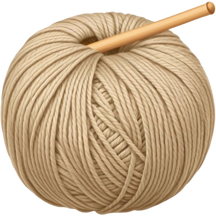 Knitting yarn beige emoji