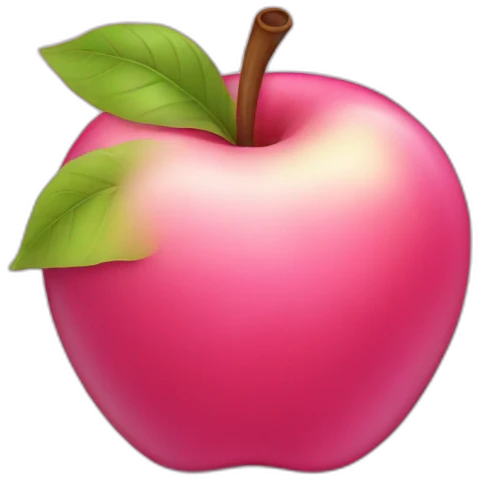 Pink apple emoji