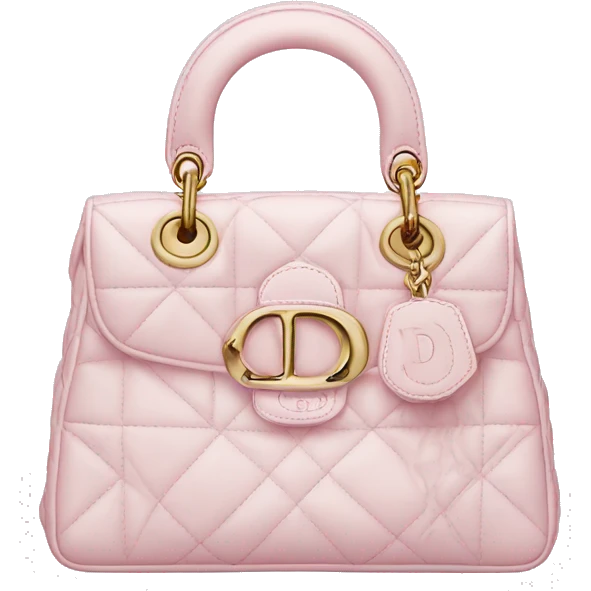light pink dior bag emoji