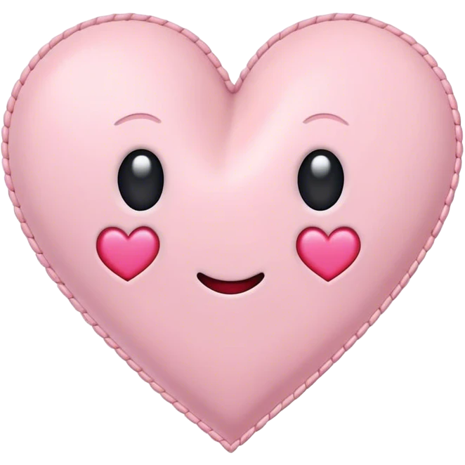 Pastel pink heart with patch emoji