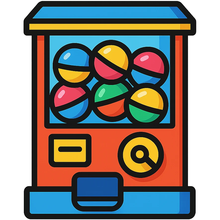 roblox gacha colorful toy capsule machine playful game icon emoji