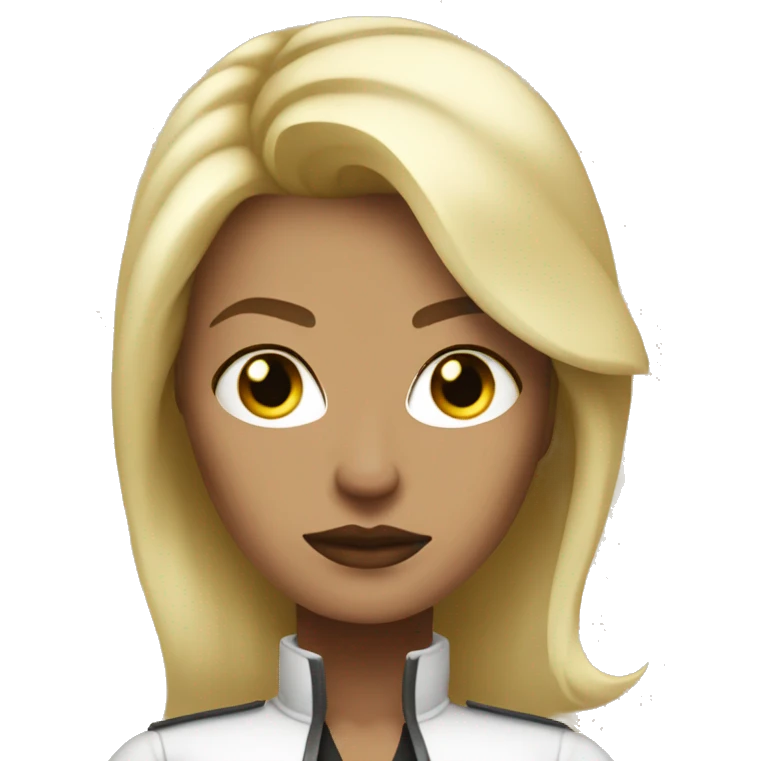 blonde badass powerwoman emoji
