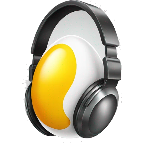 egg headphone metal emoji
