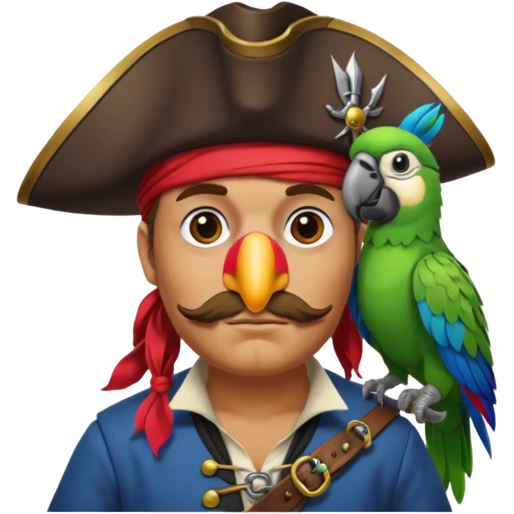 pirate and parrot emoji
