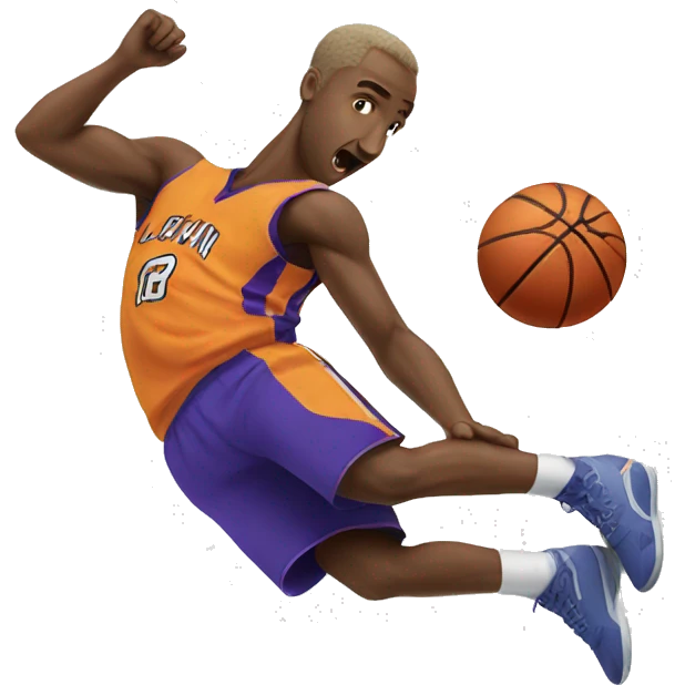 Basketball player falling emoji