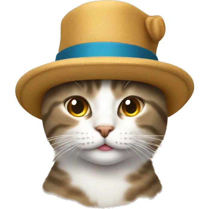 Cat with hat emoji