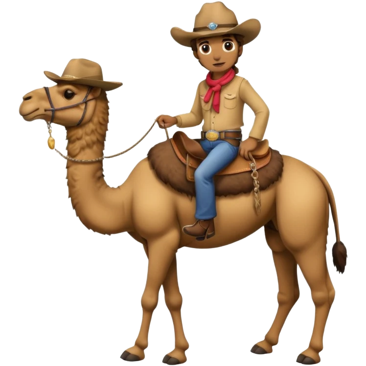 A full body camel with a cowboy hat emoji