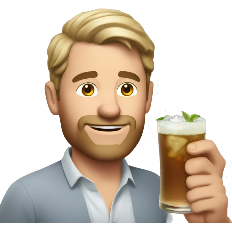 40 year old white dude drinking a Moscow mule emoji