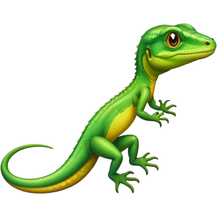 Cartoon looking lizard. No scales  emoji