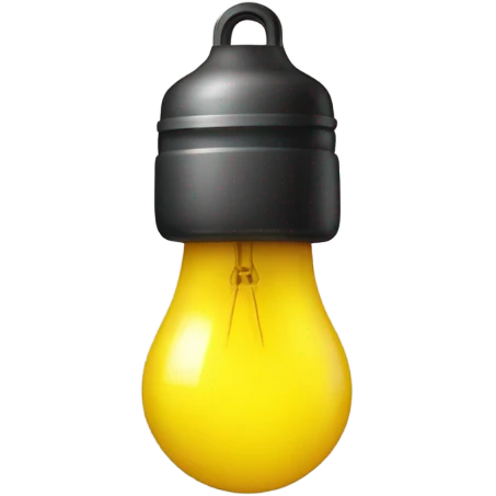A yellow bulb serious emoji